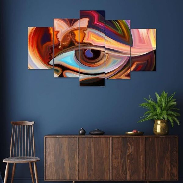 3D Five Eye Framed Painting for Wall Decoration