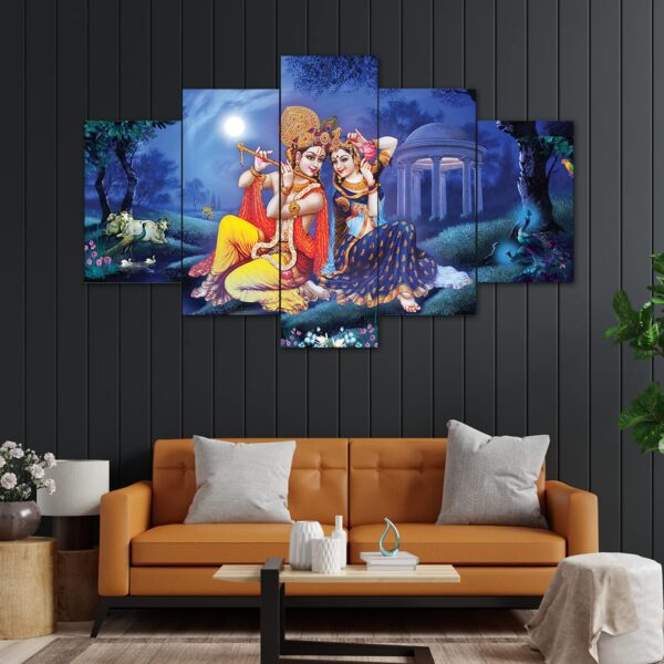 3D Perpetual Radha Krishna Painting with Frame